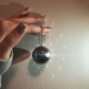 Disco ball reflective key chain